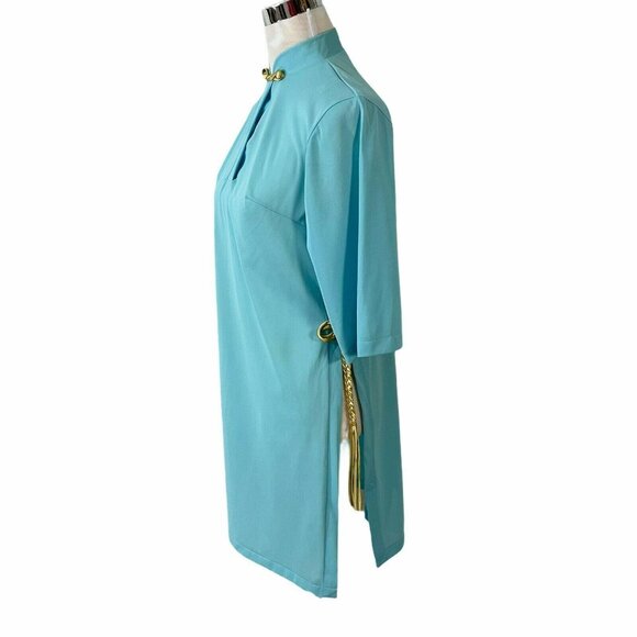 Hollywood Vassarette Blue Robe Nightgown Designer Line Loungewear 32 Vtg 1960s - Picture 6 of 10